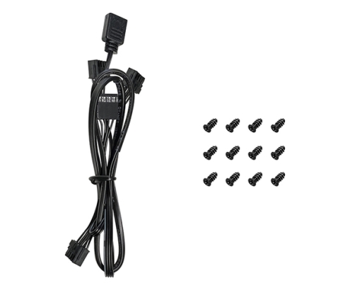 DeepCool FL12R-3 IN 1 Carcasa del ordenador Ventilador 12 cm Negro 3 pieza(s)