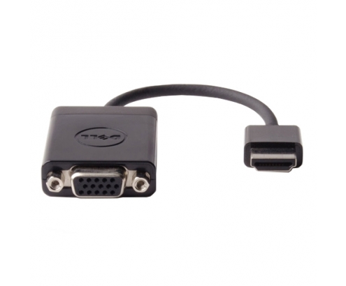 DELL Adaptador de cable de vÍ­deo HDMI, VGA (D-Sub) Negro
