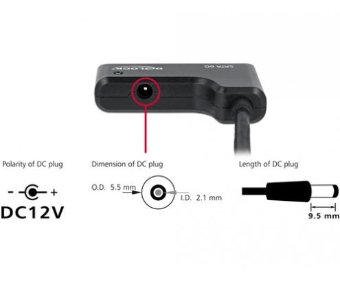 DeLOCK 0.245m, USB3.1-C/SATAIII tarjeta y adaptador de interfaz