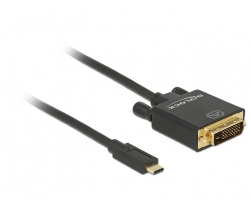 DeLOCK 3m, USB-C/DVI 24+1 Adaptador gráfico USB 3840 x 2160 Pixeles Negro
