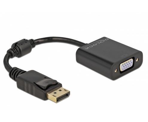 DeLOCK 61006 adaptador de cable de vÍ­deo 0,15 m DisplayPort VGA (D-Sub) Negro