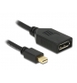 DeLOCK 65554 cable DisplayPort 0,21 m Mini DisplayPort Negro