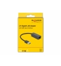 DeLOCK 66646 cambiador de género para cable USB 3.2 Gen 1 RJ45 Negro