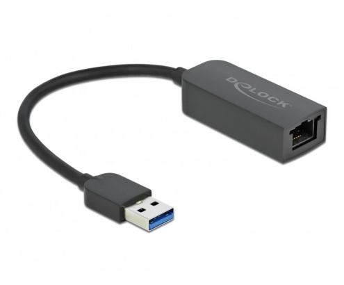 DeLOCK 66646 cambiador de género para cable USB 3.2 Gen 1 RJ45 Negro