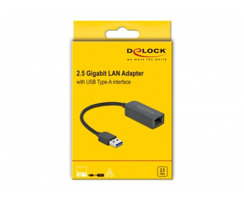 DeLOCK 66646 cambiador de género para cable USB 3.2 Gen 1 RJ45 Negro