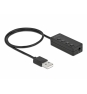DeLOCK 66731 cable de audio 0,4 m 2 x 3.5mm USB tipo A Negro