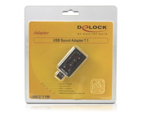 DELOCK 7.1 61645 TARJETA SONIDO USB 2.0 7.1