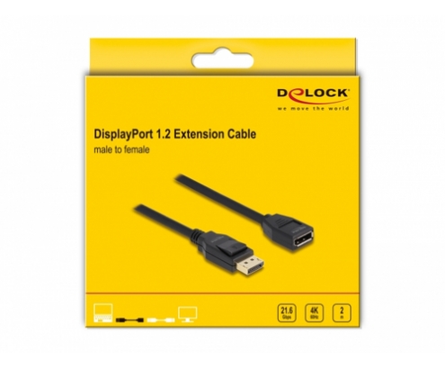 DeLOCK 80002 cable DisplayPort 2 m Negro