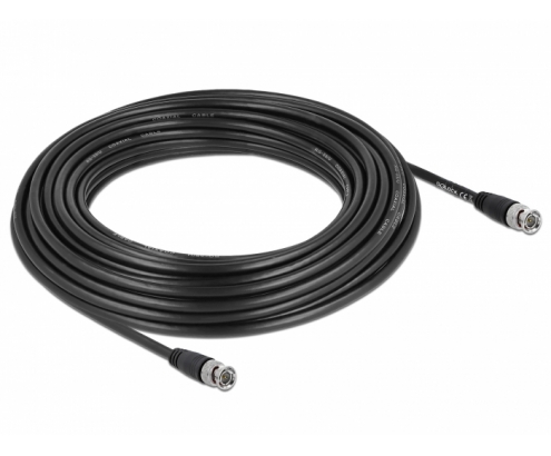 DeLOCK 80086 cable coaxial 15 m BNC Negro