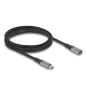 DeLOCK 81202 cable USB USB4 Gen 2x2 2 m USB C Negro, Gris