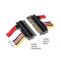 DeLOCK 83804 cable de SATA 1 m SATA 22-pin Negro, Rojo, Amarillo