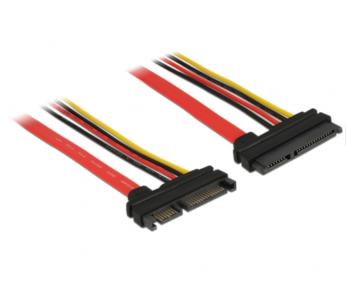 DeLOCK 83804 cable de SATA 1 m SATA 22-pin Negro, Rojo, Amarillo