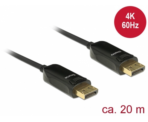 DeLOCK 85520 cable DisplayPort 20 m Negro