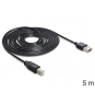 DeLOCK 85553 cable USB 5 m USB 2.0 USB A USB B Negro
