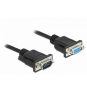 DeLOCK 86578 cable de serie Negro 1 m RS-232 Sub-D9
