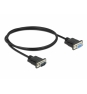 DeLOCK 86578 cable de serie Negro 1 m RS-232 Sub-D9