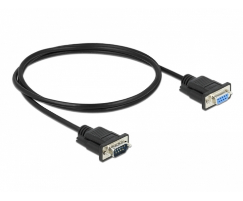 DeLOCK 86578 cable de serie Negro 1 m RS-232 Sub-D9