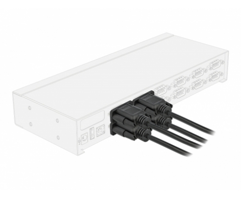 DeLOCK 86578 cable de serie Negro 1 m RS-232 Sub-D9