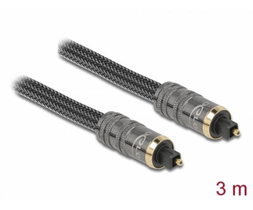 DeLOCK 86985 cable de audio 3 m TOSLINK Antracita