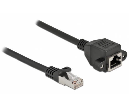 DeLOCK 87002 cable de red Negro 2 m Cat6a S/FTP (S-STP)