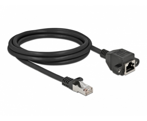 DeLOCK 87002 cable de red Negro 2 m Cat6a S/FTP (S-STP)