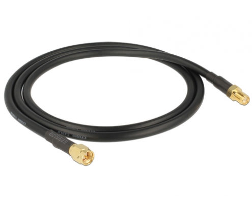 DeLOCK 88930 cable coaxial CFD200 0,9 m SMA Negro