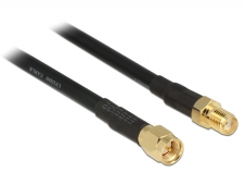 DeLOCK 88930 cable coaxial CFD200 0,9 m SMA Negro