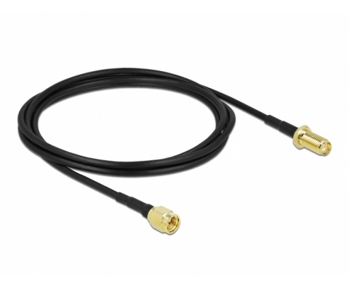 DeLOCK 90442 cable coaxial LMR100 2 m SMA Negro