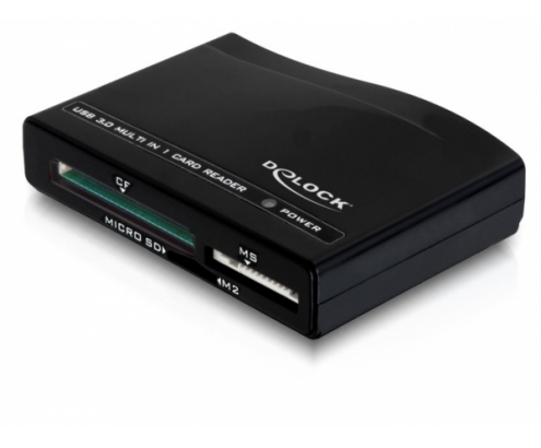 DeLOCK 91712 lector de tarjeta USB 3.2 Gen 1 (3.1 Gen 1) Negro
