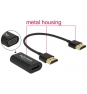 DeLOCK cable 0,15 HDMI/ VGA (D-Sub) Negro