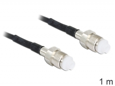 DELOCK cable coaxial RG-174 FME, 1 m Negro