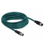 DeLOCK cable de red M12 Cat6a S/FTP (S-STP) 5 m Azul