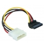 DeLOCK Cable Power SATA HDD > 4pin male â€“ angled Multicolor 0,15 m