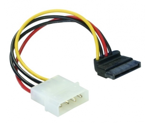 DeLOCK Cable Power SATA HDD > 4pin male â€“ angled Multicolor 0,15 m
