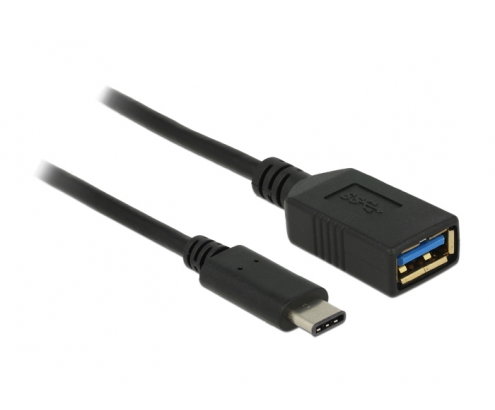 DeLOCK cable USB 0,15 m USB 3.2 Gen 2 (3.1 Gen 2) USB C, USB A Negro