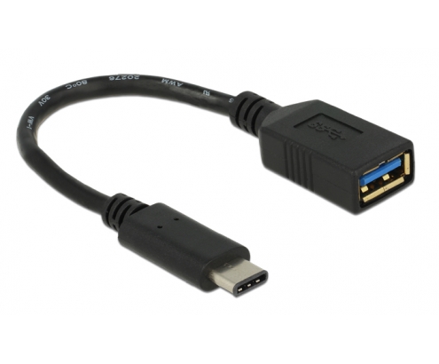 DeLOCK cable USB 0,15 m USB 3.2 Gen 2 (3.1 Gen 2) USB C, USB A Negro