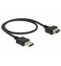 DeLOCK cable USB 2.0, USB A, 0,5 m Negro