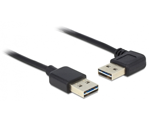 DeLOCK cable USB 2.0, USB A m/m 90º 5 m Negro