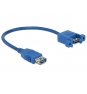 DeLOCK cable USB A 0.25 m Azul