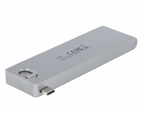 DeLOCK HUB de interfaz USB 3.2 Gen 1 (3.1 Gen 1) Type-C 5000 Mbit/s Gris