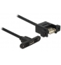 DeLOCK USB 2.0 Micro-B/A, 0.25m cable USB 0,25 m Micro-USB B USB A Negro
