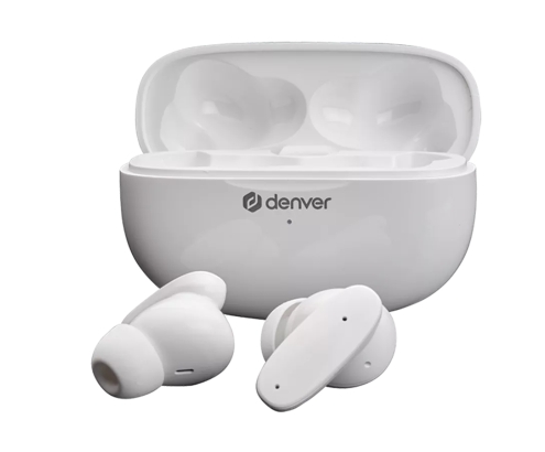 Denver TWE-49ENC auricular y casco Auriculares True Wireless Stereo (TWS) Dentro de oído Llamadas/Música Bluetooth Blanco