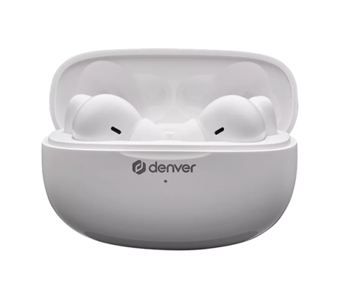 Denver TWE-49ENC auricular y casco Auriculares True Wireless Stereo (TWS) Dentro de oído Llamadas/Música Bluetooth Blanco