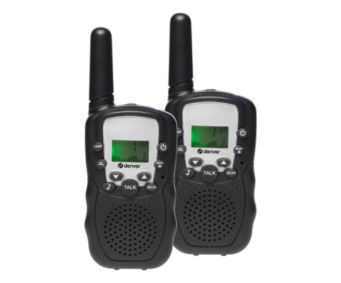 Denver WTA-449 two-way radios 8 canales 446 MHz Negro