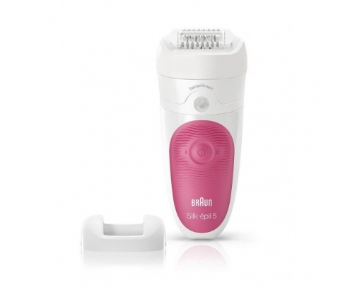 DEPILADORA BRAUN SILK-EPIL 5 5/500 SENSOSMART - INALAMBRICA - TECNOLOGÍA MICROGRIP - USO SECO/MOJADO - 2 VELOCIDADES - 100% RESISTENTE AL AGUA 5/500 