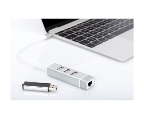 DIGITUS adaptador USB 2.0 y tarjeta de red Ethernet