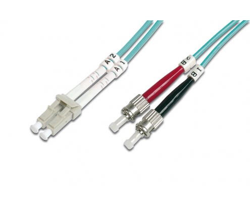 Digitus cable de fibra optica 1 m LC ST/BFOC Azul
