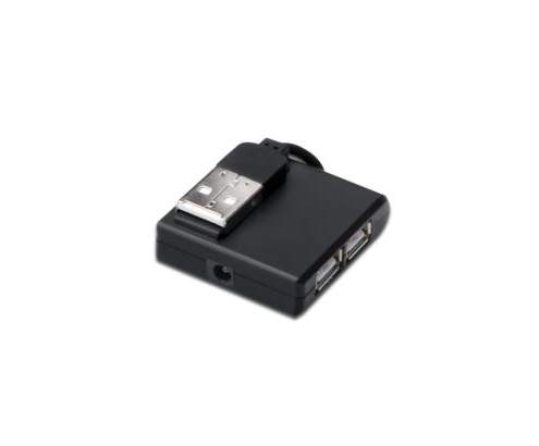 Digitus HUB de interfaz USB 2.0 480 Mbit/s Negro