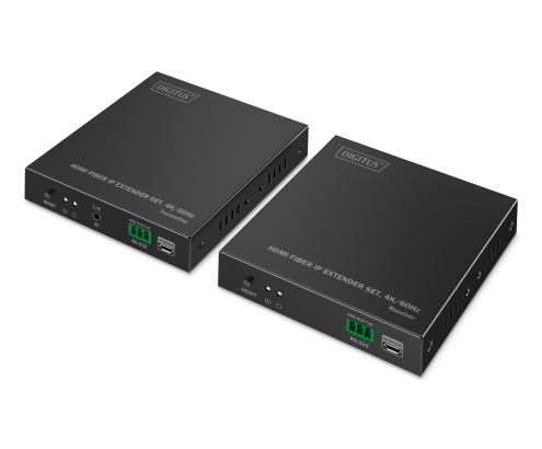 Digitus Juego de extensor IP de fibra HDMI, 4K/60Hz