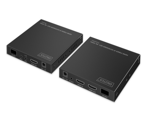 Digitus Juego de extensor IP de fibra HDMI, 4K/60Hz